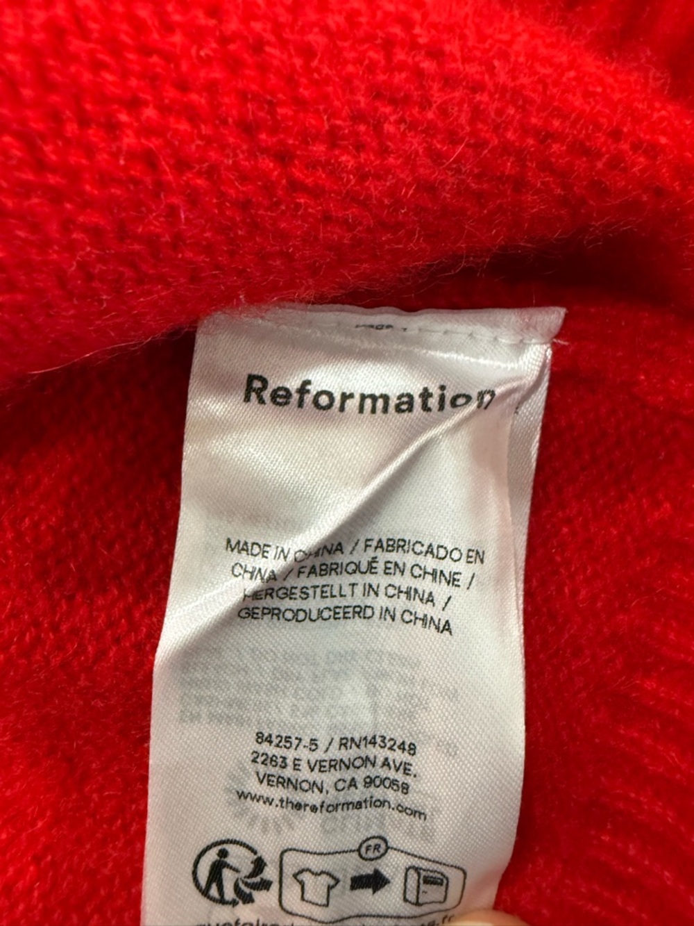 ❤️ Reformation Red Cashmere Cropped Cardigan - Picture 9 of 16